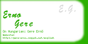 erno gere business card
